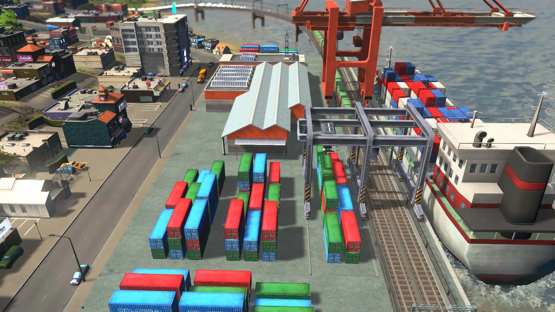 Cargo hub dealing with cargo from water, rail and road