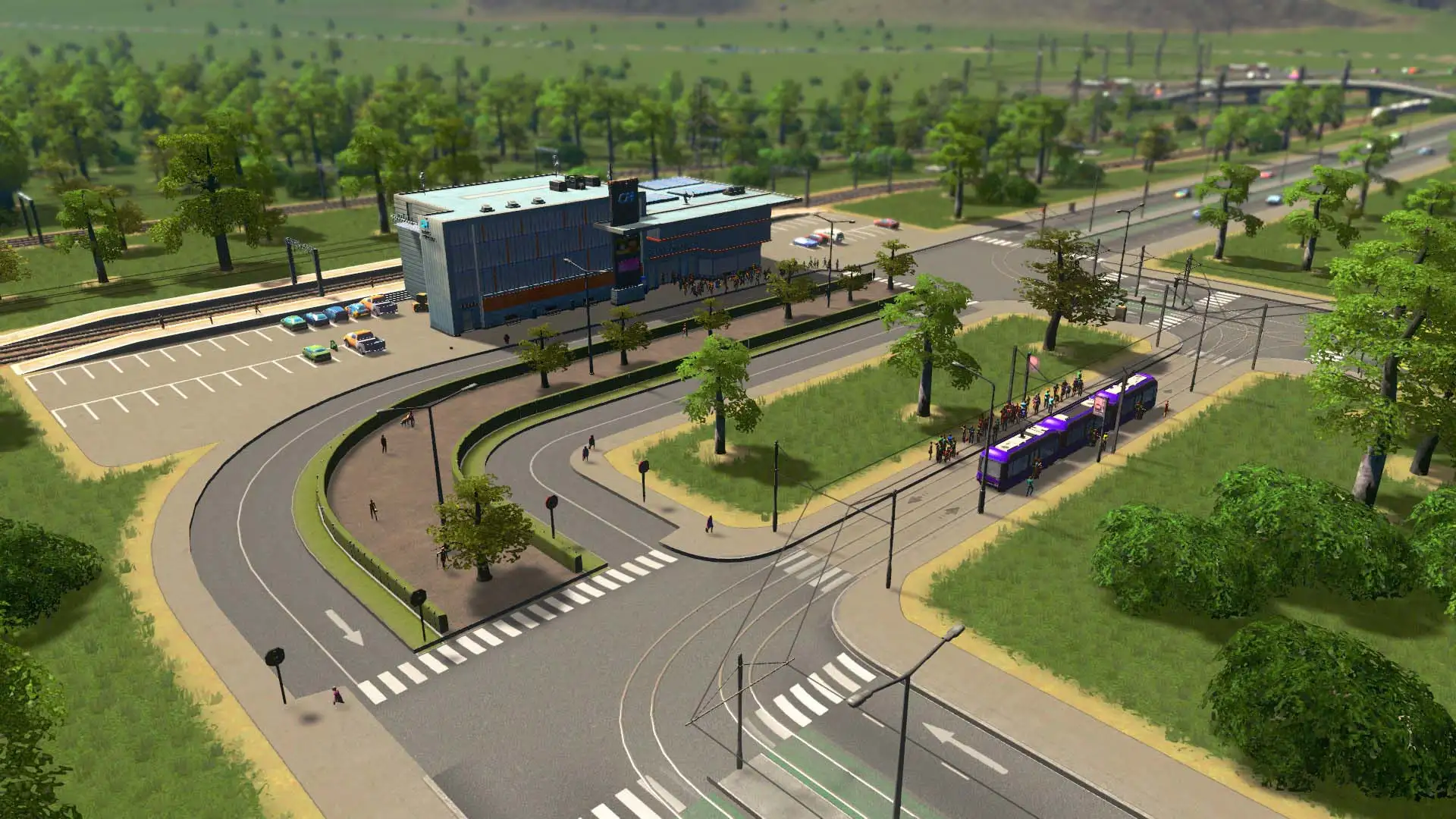 Tram and train hub