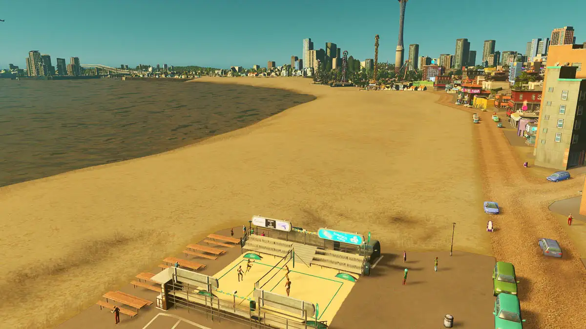 Volleyball court on the beach
